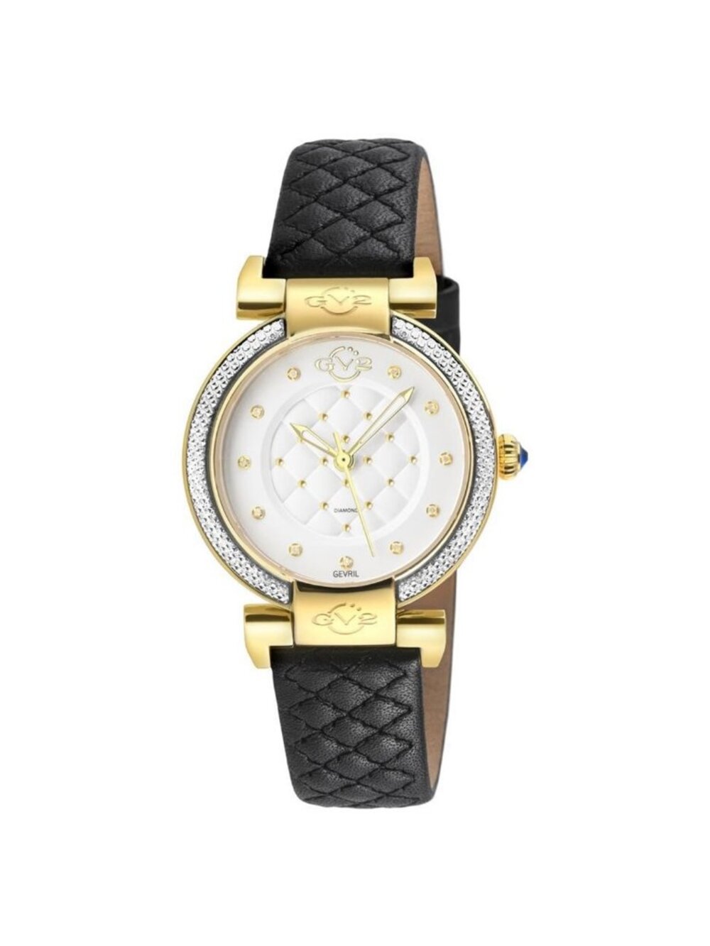 NWT Gv2 By Gevril Berletta Quartz Diamond White Dial Ladies Watch